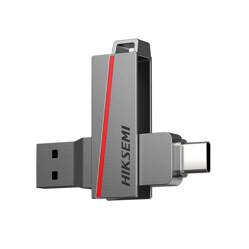 Hiksemi Dual Slim 256GB USB3.2 Flash Drive - Silver - Silver