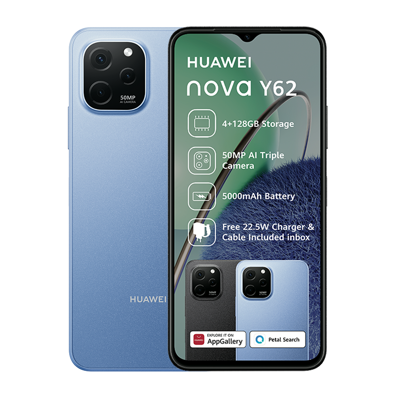 Huawei Nova Y62 4G Dual Sim 128GB - Blue - Blue