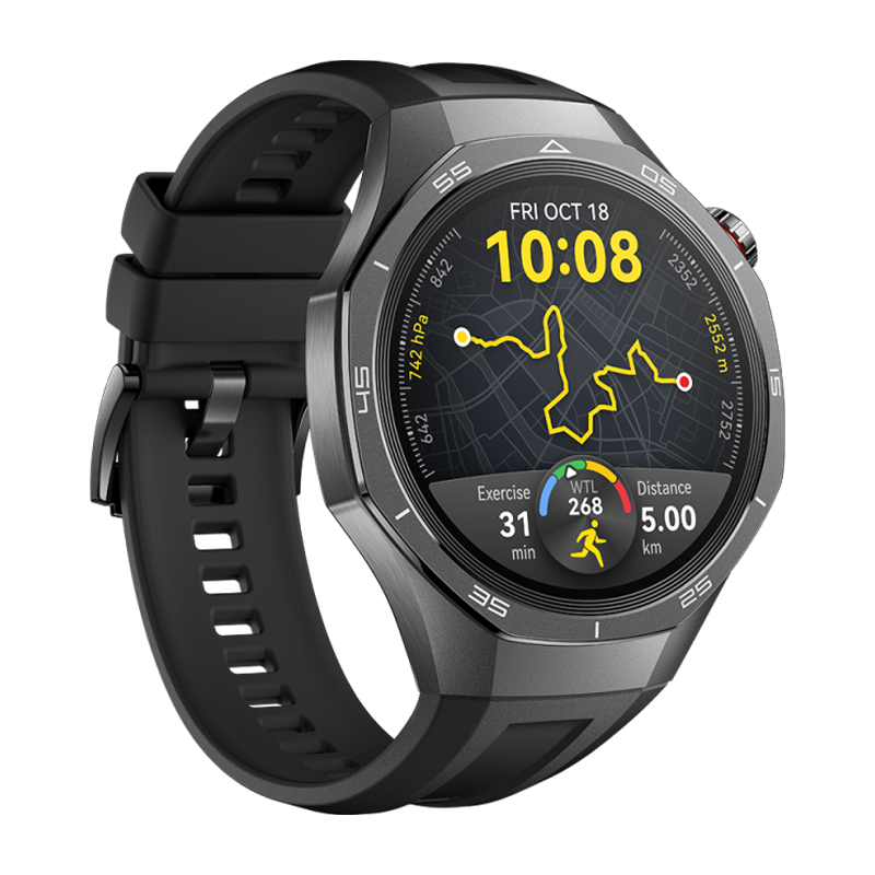 Huawei Watch GT 5 Pro Golf Edition 46mm Titanium Case - Black - Black