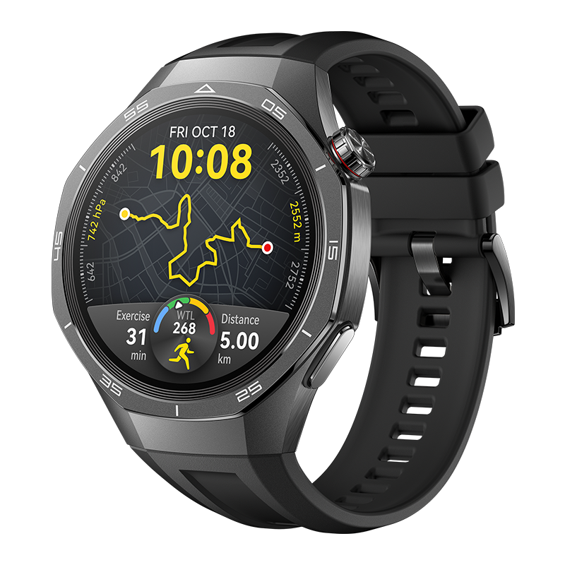 Huawei Watch GT 5 Pro Golf Edition 46mm Titanium Case - Black - Black