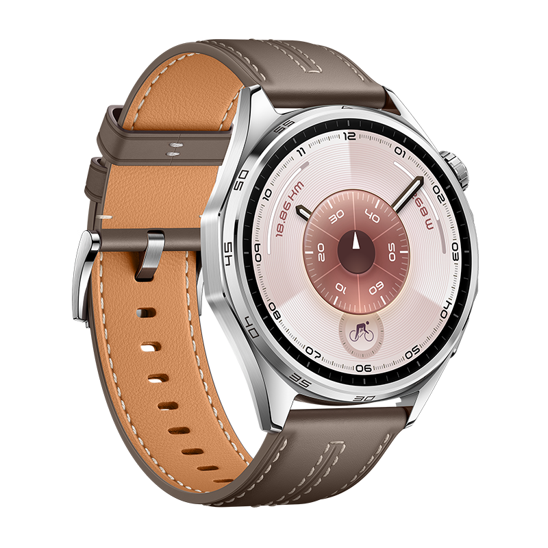 Huawei Watch GT 6 GPS 46mm - Leather Strap - Brown