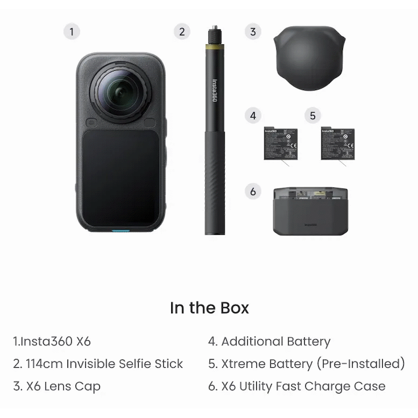 Insta360 X6 Essential Bundle - Black - Photography