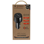 Intouch 40W Dual Type C Port PD Car Charger - Black - Black