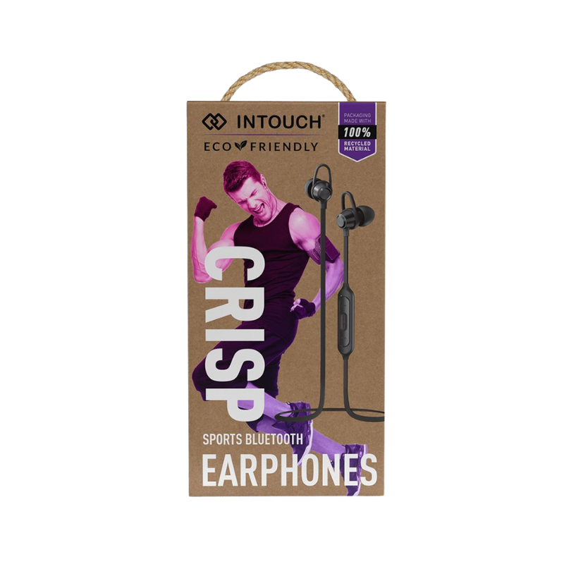 INTOUCH Crisp Sports Bluetooth Earphones - Black - Black