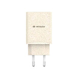 Intouch Eco Friendly Dual Port PD 20W Wall Charger - Wheat Straw - Wheat Straw
