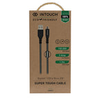 Intouch Micro USB Tough Braided 3A 2M Cable - Black - Black