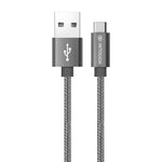 Intouch Type C Braided Cable & 3.5mm Audio Cable - Silver - Silver