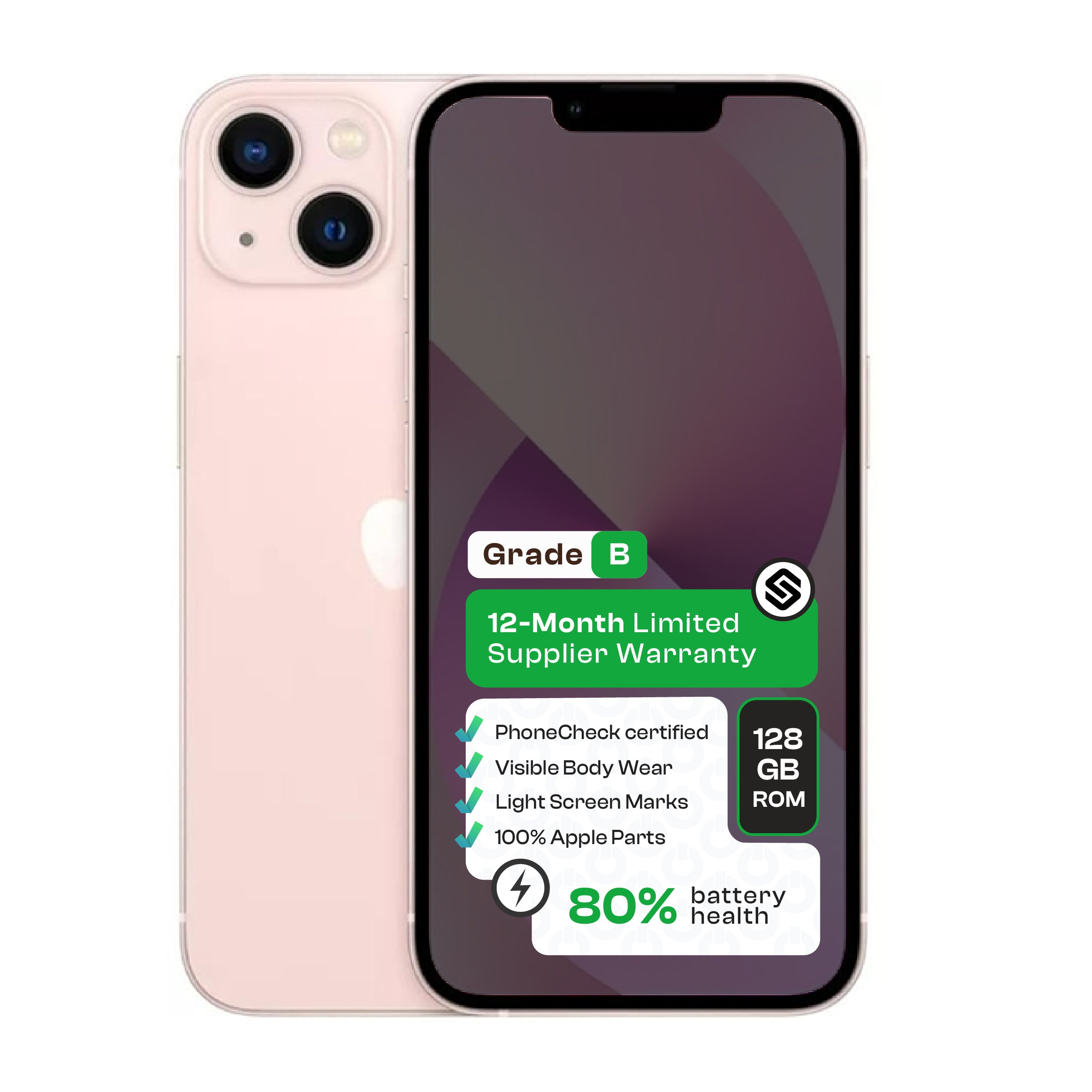Apple iPhone 13 (CPO - Grade B)-Pink