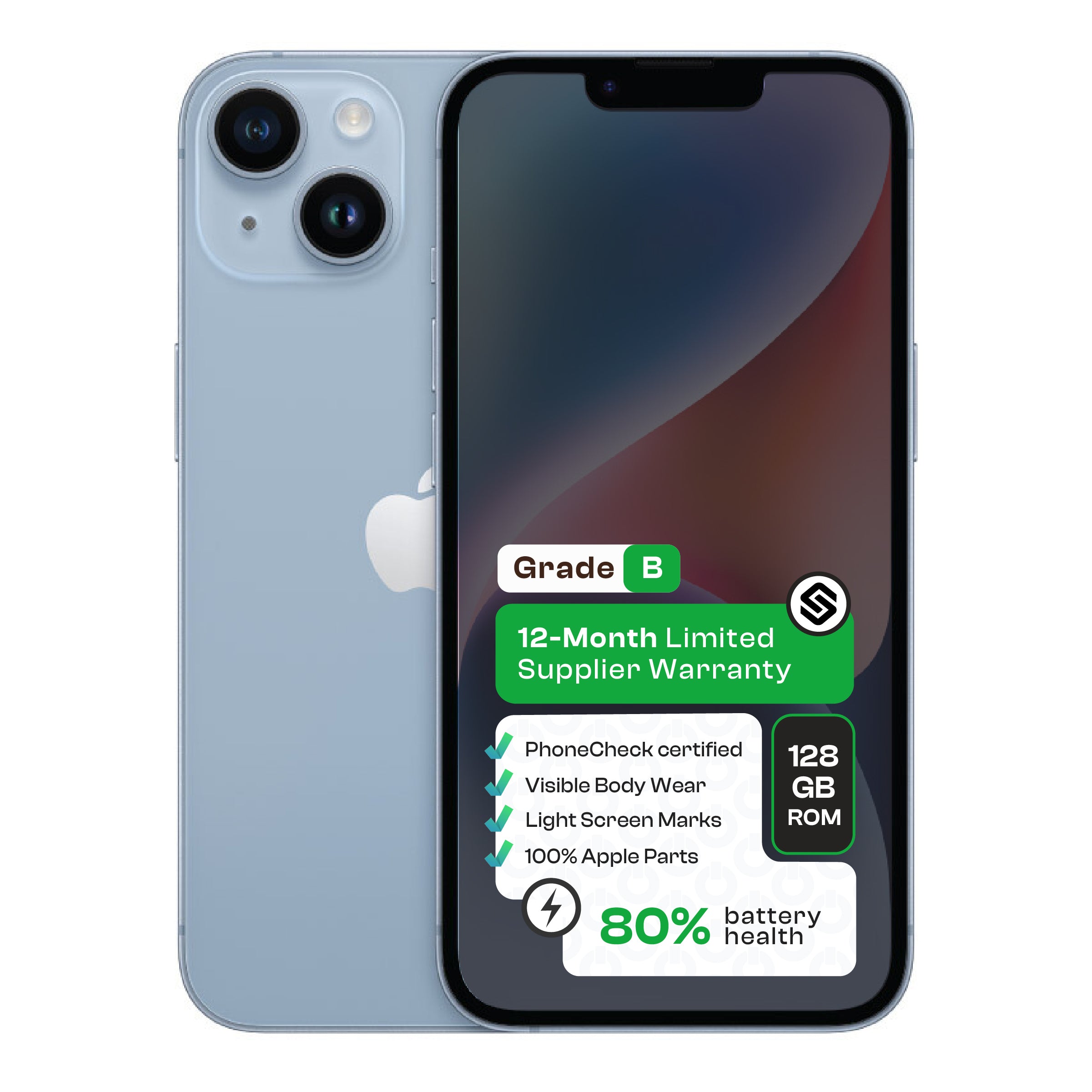 Apple iPhone 14  (CPO - Grade B)-Blue