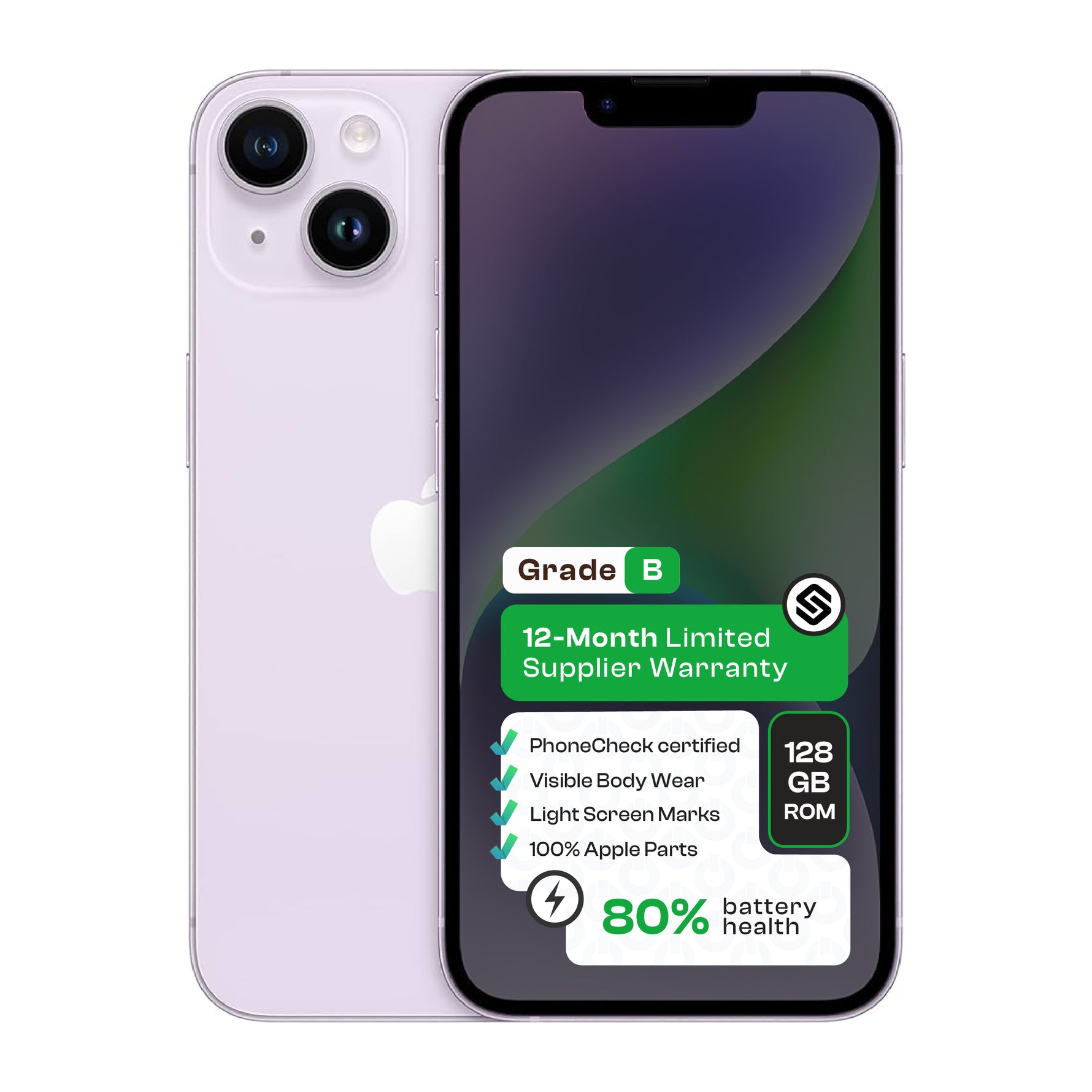 Apple iPhone 14  (CPO - Grade B)-Purple