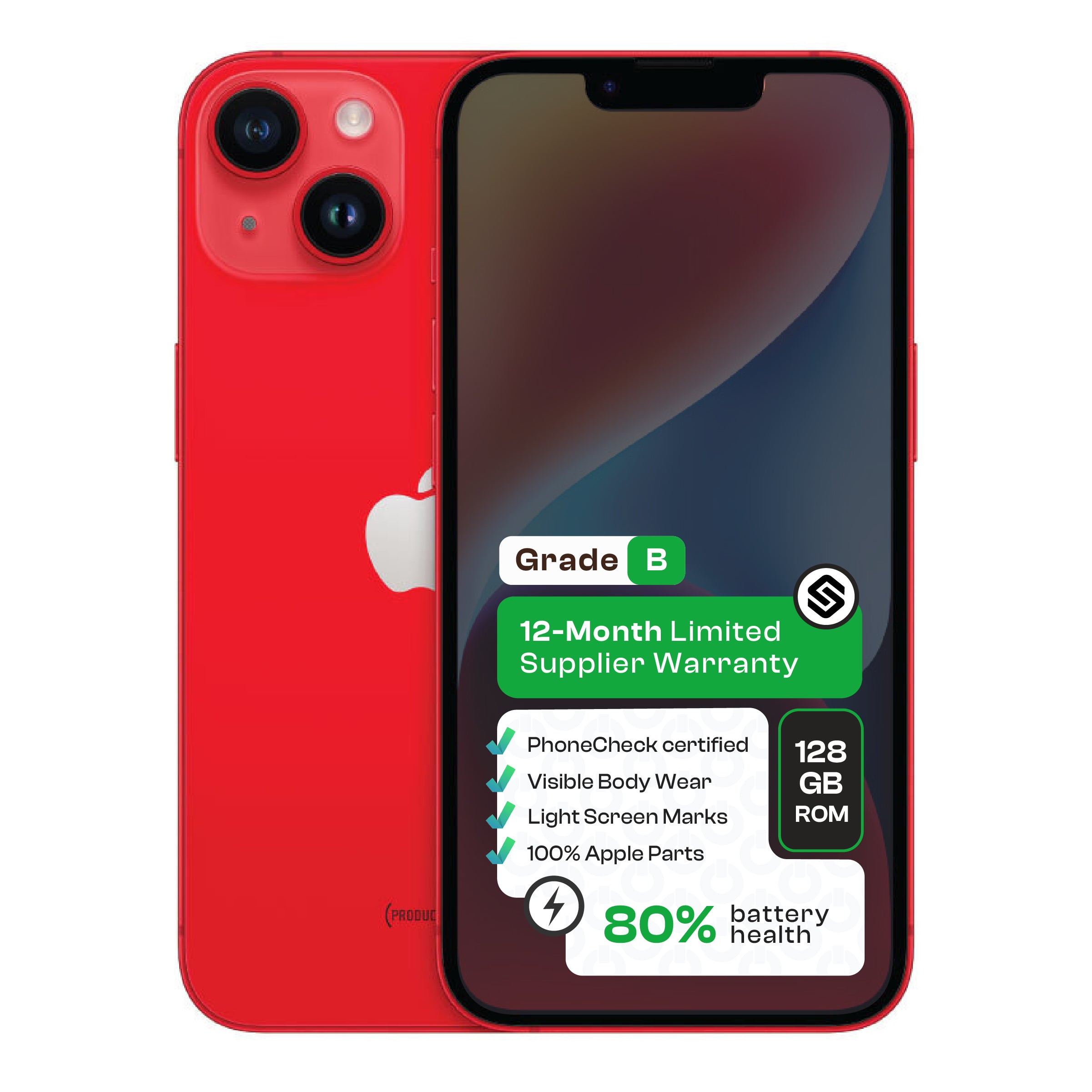 Apple iPhone 14  (CPO - Grade B)-Red