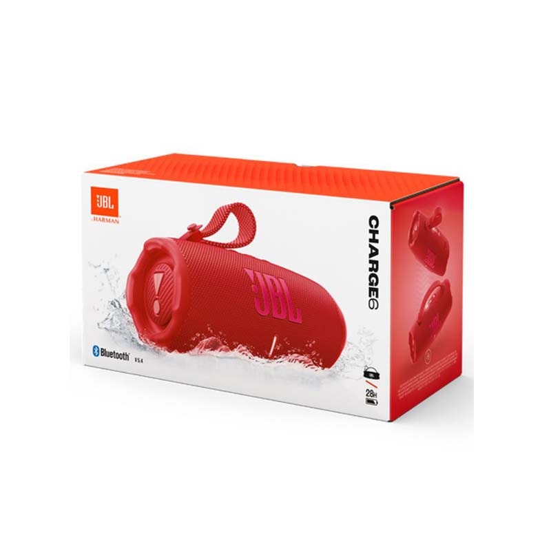 JBL Charge 6 Portable Bluetooth Speaker - Red - Red