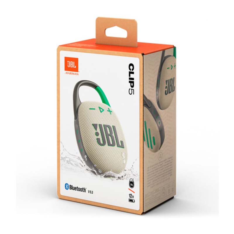 JBL Clip 5 Ultra Portable Waterproof Bluetooth Speaker - Sand - Brown