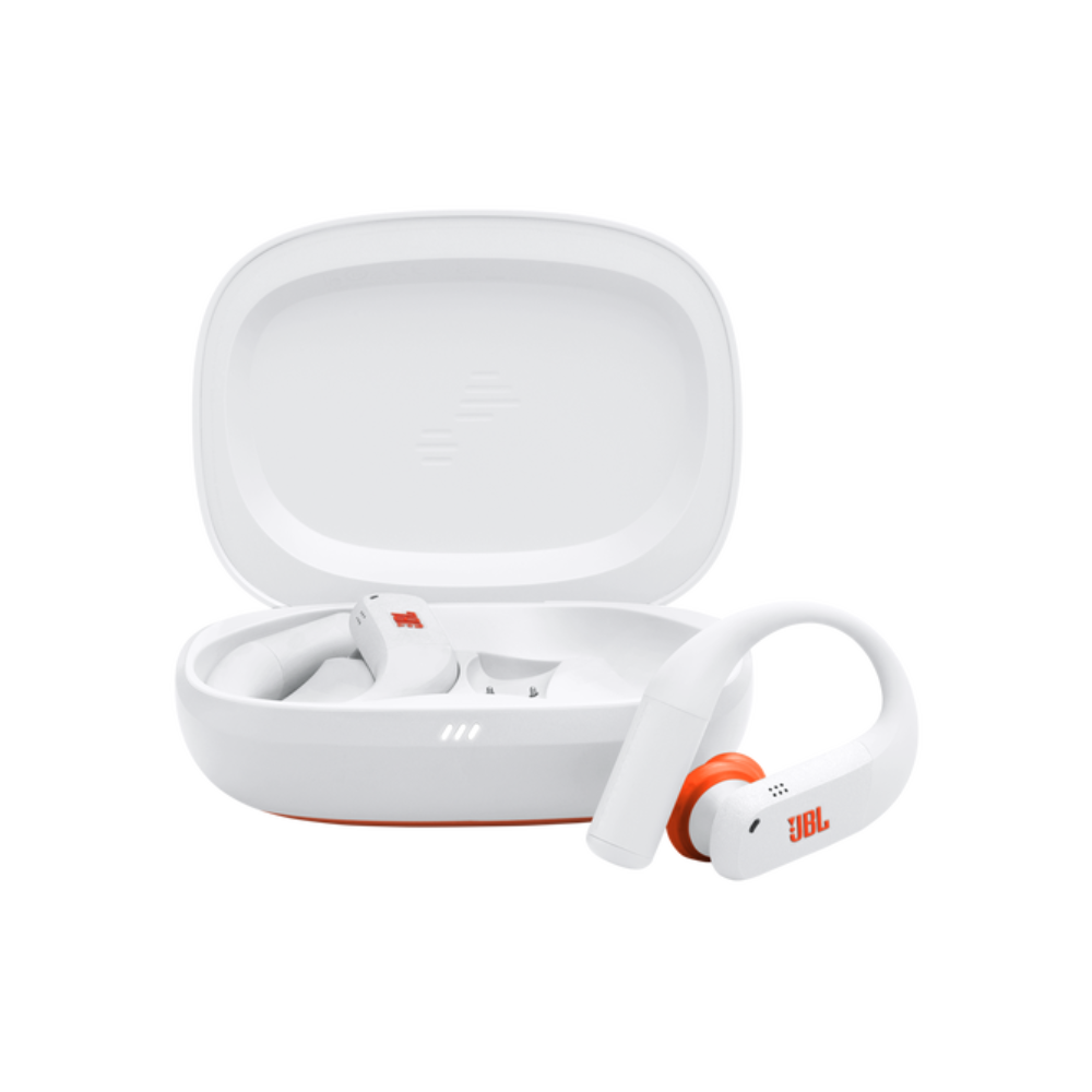 JBL Endurance Peak 4 TWS Sport In Ear Headphone - White - White/Orange