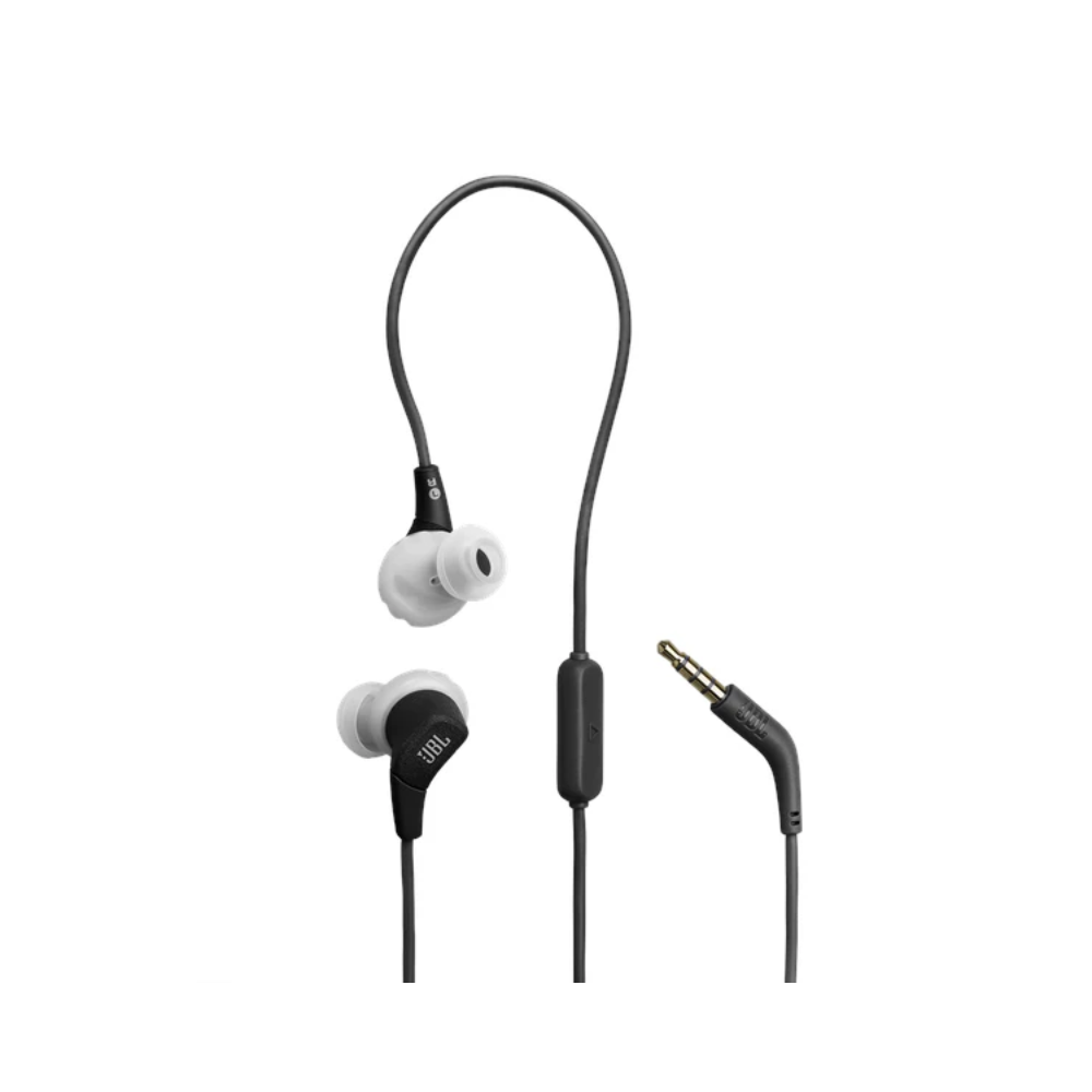 JBL Endurance Run 3 WIred Aux In Ear Headphone - Black - Black