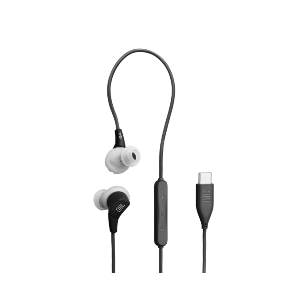 JBL Endurance Run 3 Wired Type-C In Ear Headphone - Black - Black