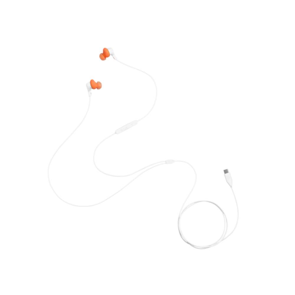 JBL Endurance Run 3 Wired Type-C In Ear Headphone - White - White