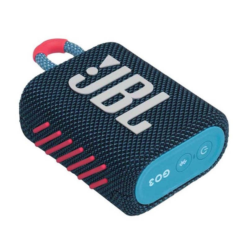 JBL Go 3 Waterproof Portable Bluetooth Speaker - Blue / Pink