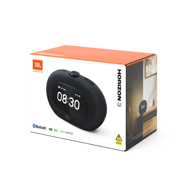 JBL Horizon 3 Bluetooth Alarm Clock Radio - Black - Black