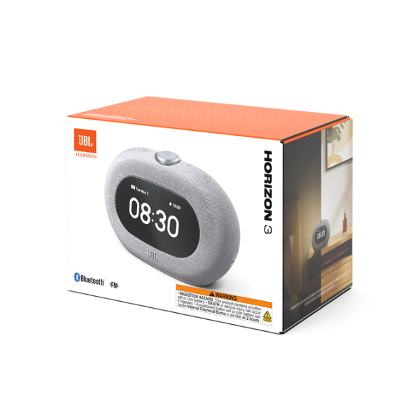 JBL Horizon 3 Bluetooth Alarm Clock Radio - Grey - Grey