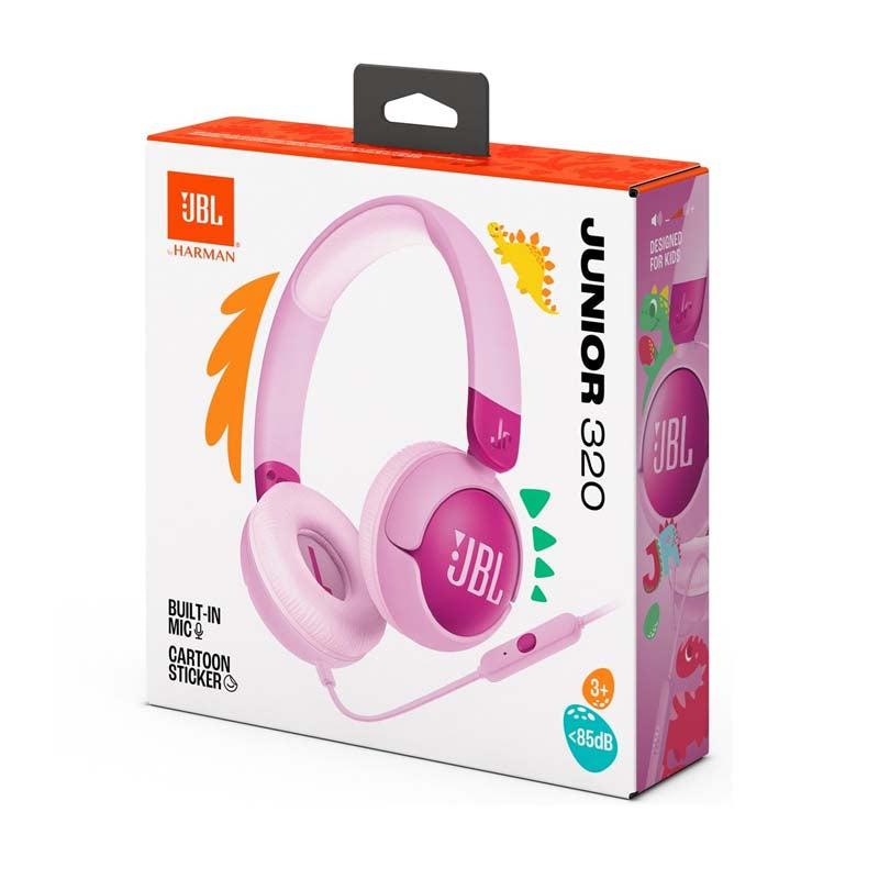 JBL Junior 320 Wired On-Ear Kids Headphones With Mic - Purple - Purple
