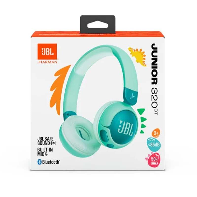JBL Junior 320BT Wireless On-Ear Kids Headphones - Green - Green