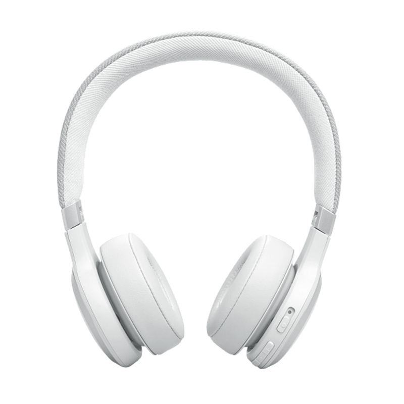 JBL Live 670NC Wireless Bluetooth On-Ear Noise Cancelling Headphones - White - White