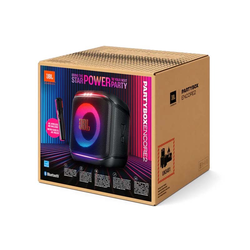 JBL Partybox Encore 2 Portable Bluetooth Speaker - Black - Black