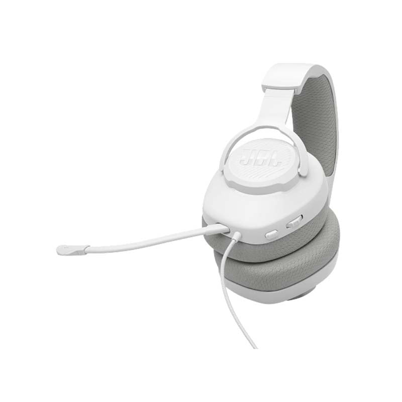 JBL Quantum 100M2 Wired Over-Ear Gaming Headset with Detachable Mic - White - White