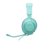 JBL Quantum 100M2 Wired Over-Ear Gaming Headset with Detachable Mic - Cyan - Green