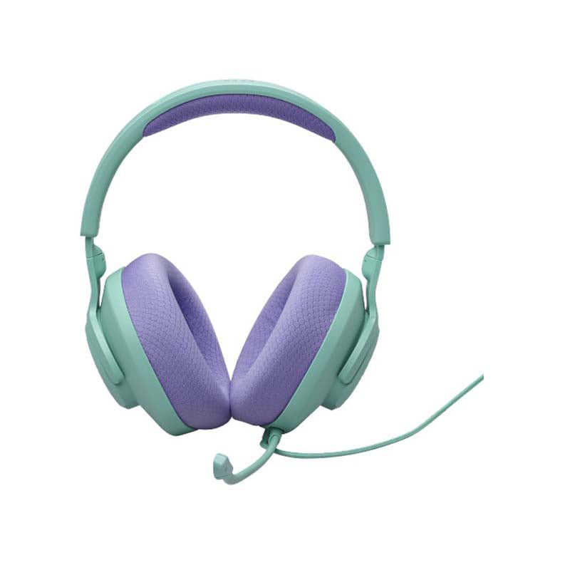 JBL Quantum 100M2 Wired Over-Ear Gaming Headset with Detachable Mic - Cyan - Green
