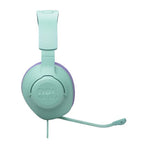 JBL Quantum 100M2 Wired Over-Ear Gaming Headset with Detachable Mic - Cyan - Green