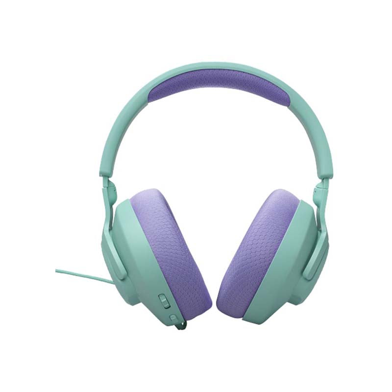 JBL Quantum 100M2 Wired Over-Ear Gaming Headset with Detachable Mic - Cyan - Green