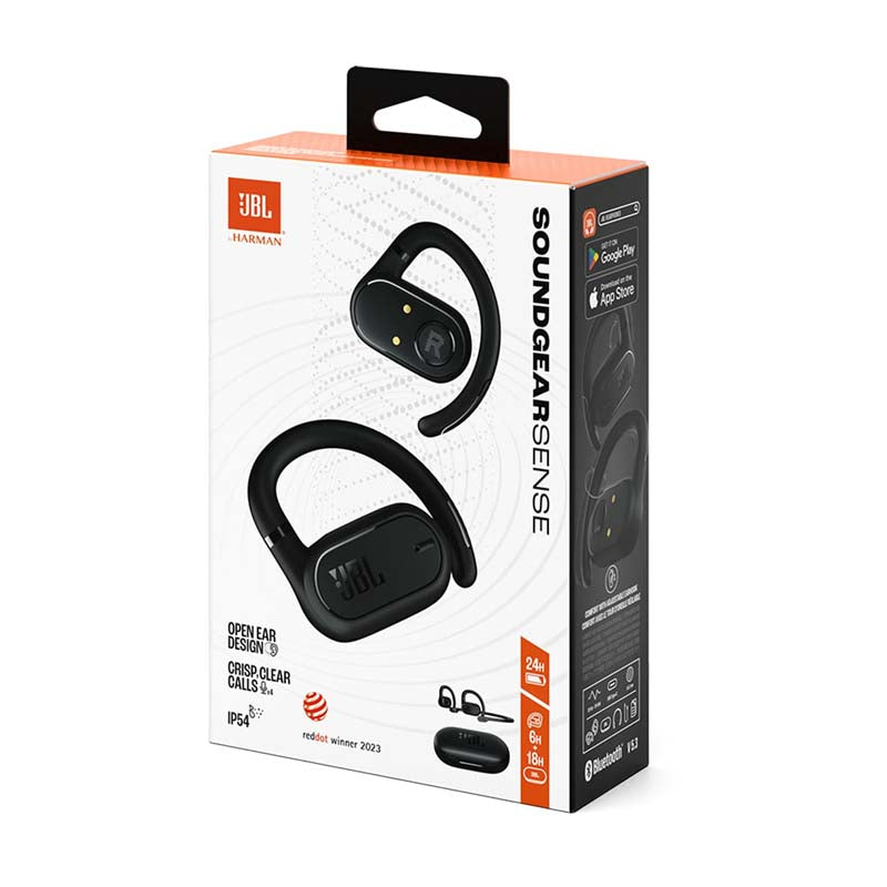 JBL Soundgear Sense True Wireless Open Ear Earbuds - Black - Black