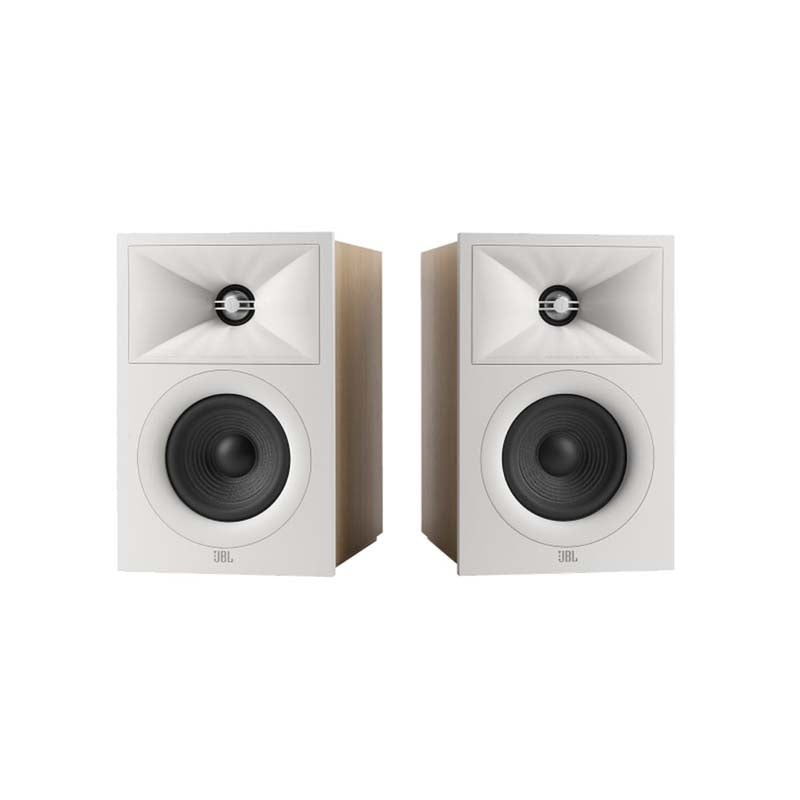 JBL Stage 240B Pair of Bookshelf Speakers - White - White