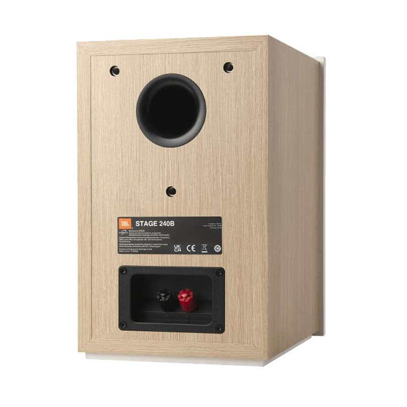 JBL Stage 240B Pair of Bookshelf Speakers - White - White