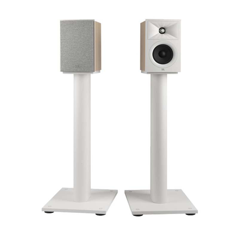 JBL Stage 240B Pair of Bookshelf Speakers - White - White