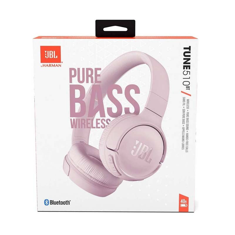 JBL T510BT On-Ear Wireless Bluetooth Headphones - Rose - Pink