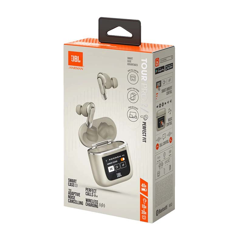 JBL Tour Pro 2 True Wireless In-Ear Noise Cancelling Headphones - Champagne