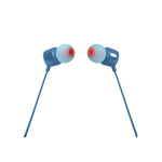 JBL Tune 110 In-Ear Earbuds + Mic - Blue - Blue
