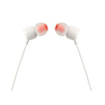 JBL Tune 110 In Ear Earbuds With Mic - White - White