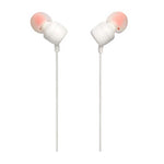 JBL Tune 110 In Ear Earbuds With Mic - White - White