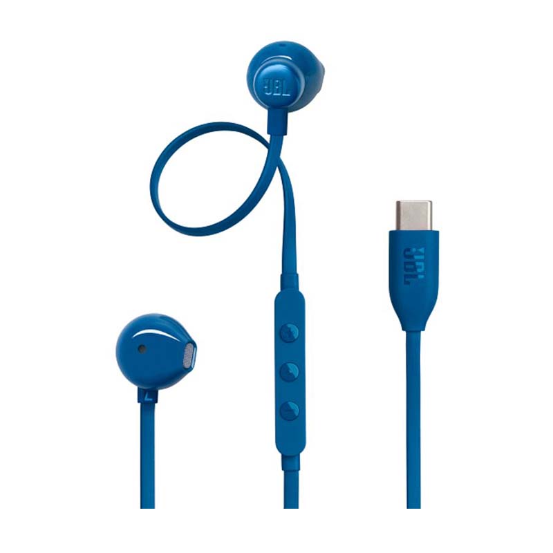 JBL Tune 305C USB-C Wired Hi-Res Earbuds - Blue - Blue