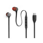 JBL Tune 310C USB Type C In-Ear Earbuds - Black - Black