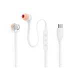 JBL Tune 310C USB Type C In-Ear Earbuds - White - White