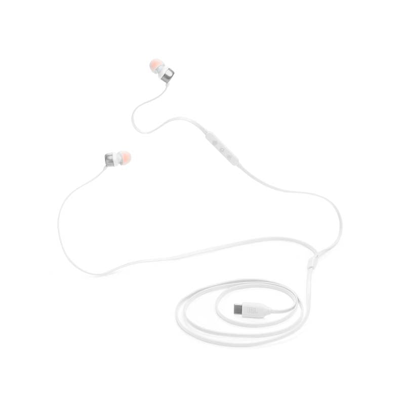JBL Tune 310C USB Type C In-Ear Earbuds - White - White