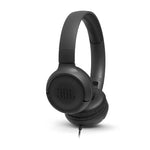 JBL Tune 500 Wired On Ear Headphones With Mic - Black - Black