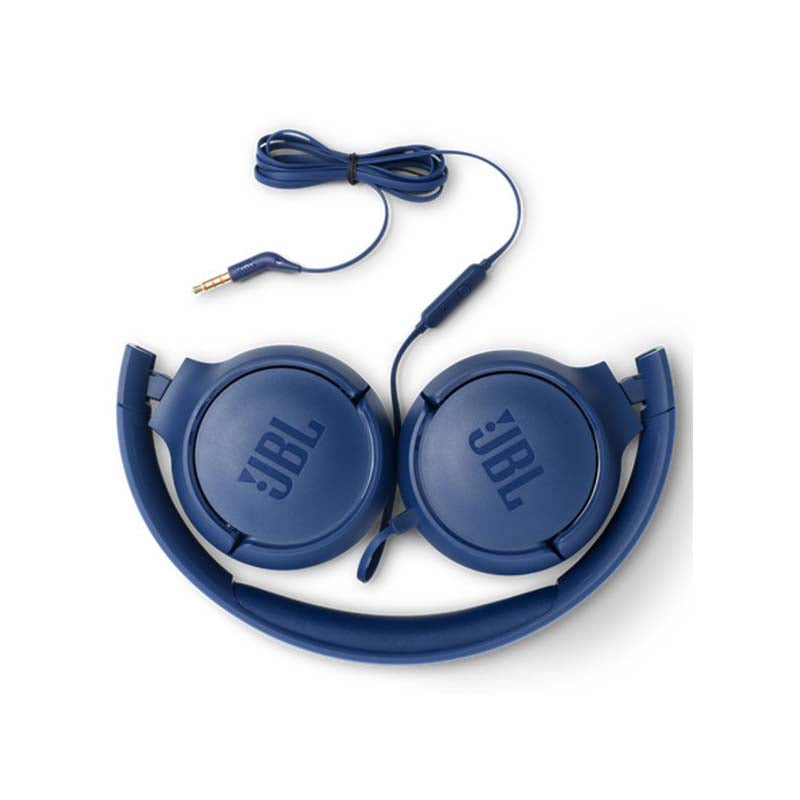 JBL Tune 500 Wired On Ear Headphones With Mic - Blue - Blue