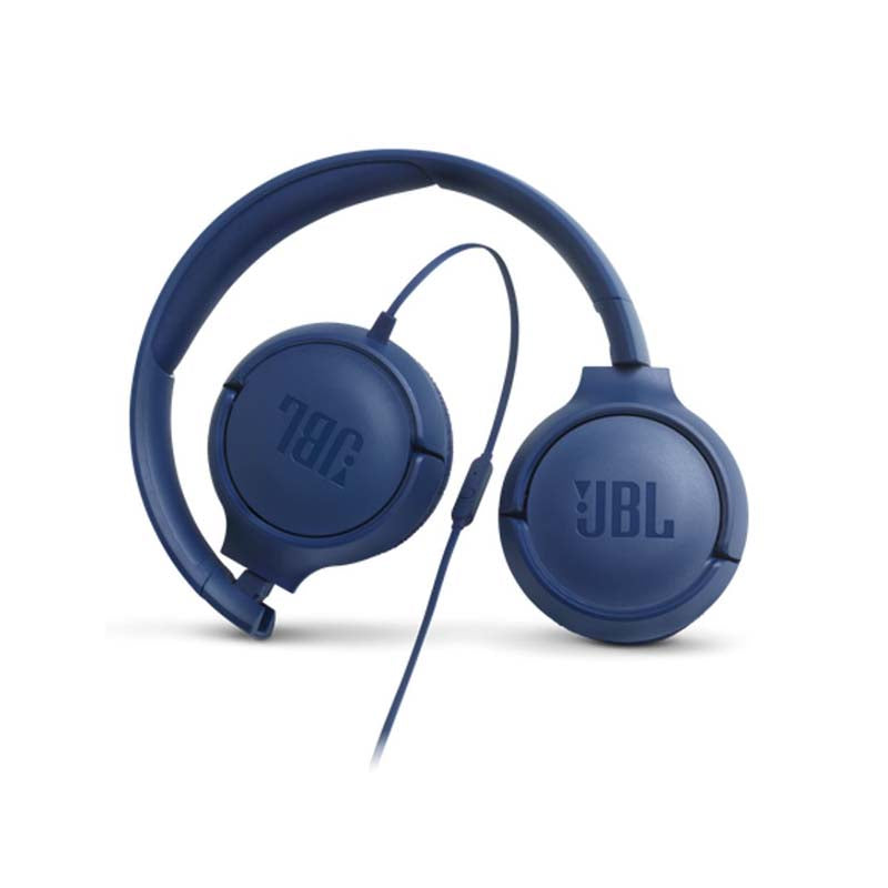 JBL Tune 500 Wired On Ear Headphones With Mic - Blue - Blue