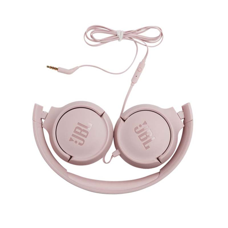 JBL Tune 500 Wired On Ear Headphones With Mic - Pink - Pink